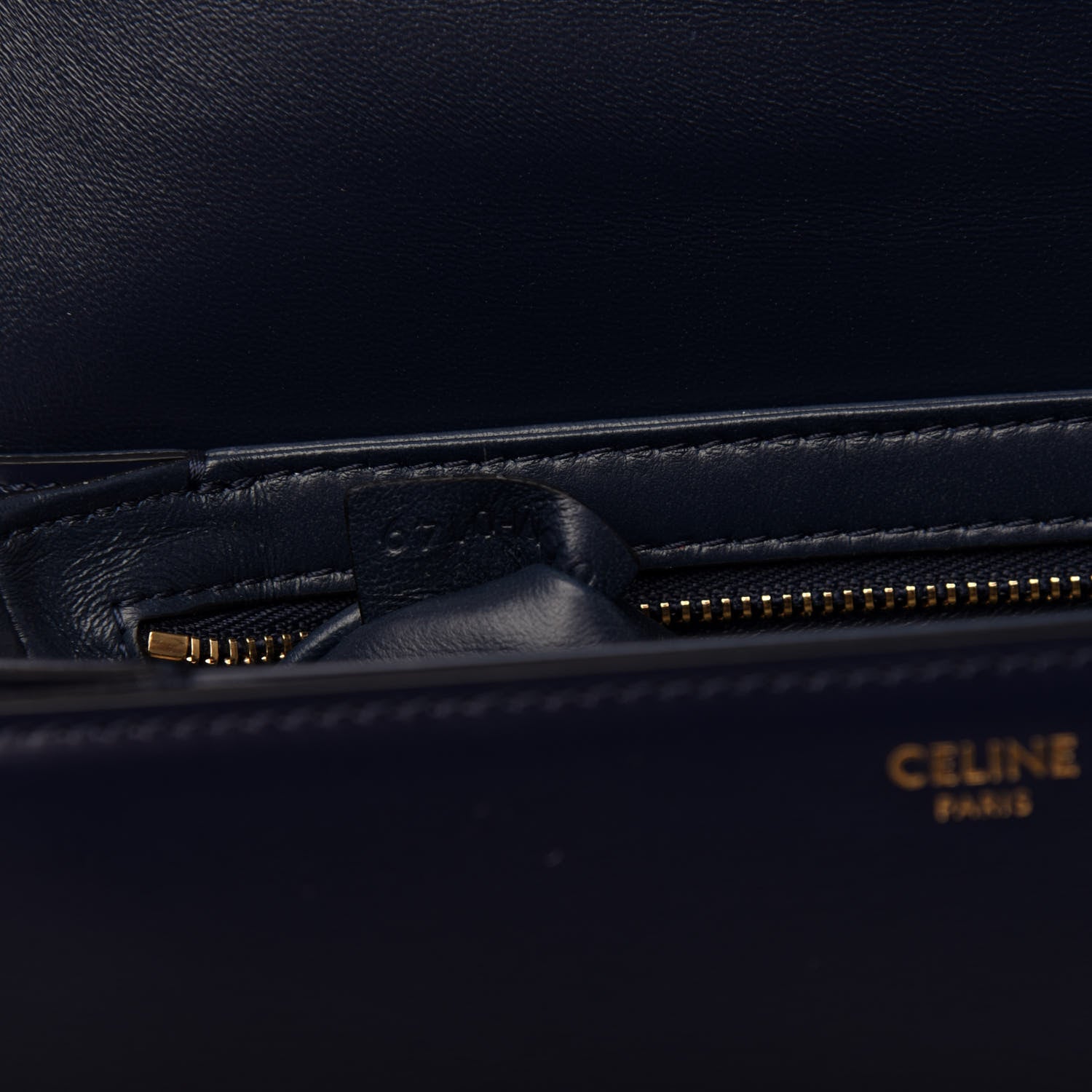 Celine Shiny Calfskin Small Triomphe Dark Blue 7 of 10