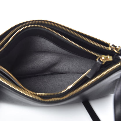 Celine Lambskin Large Trio Crossbody Bag Black 6 of 13