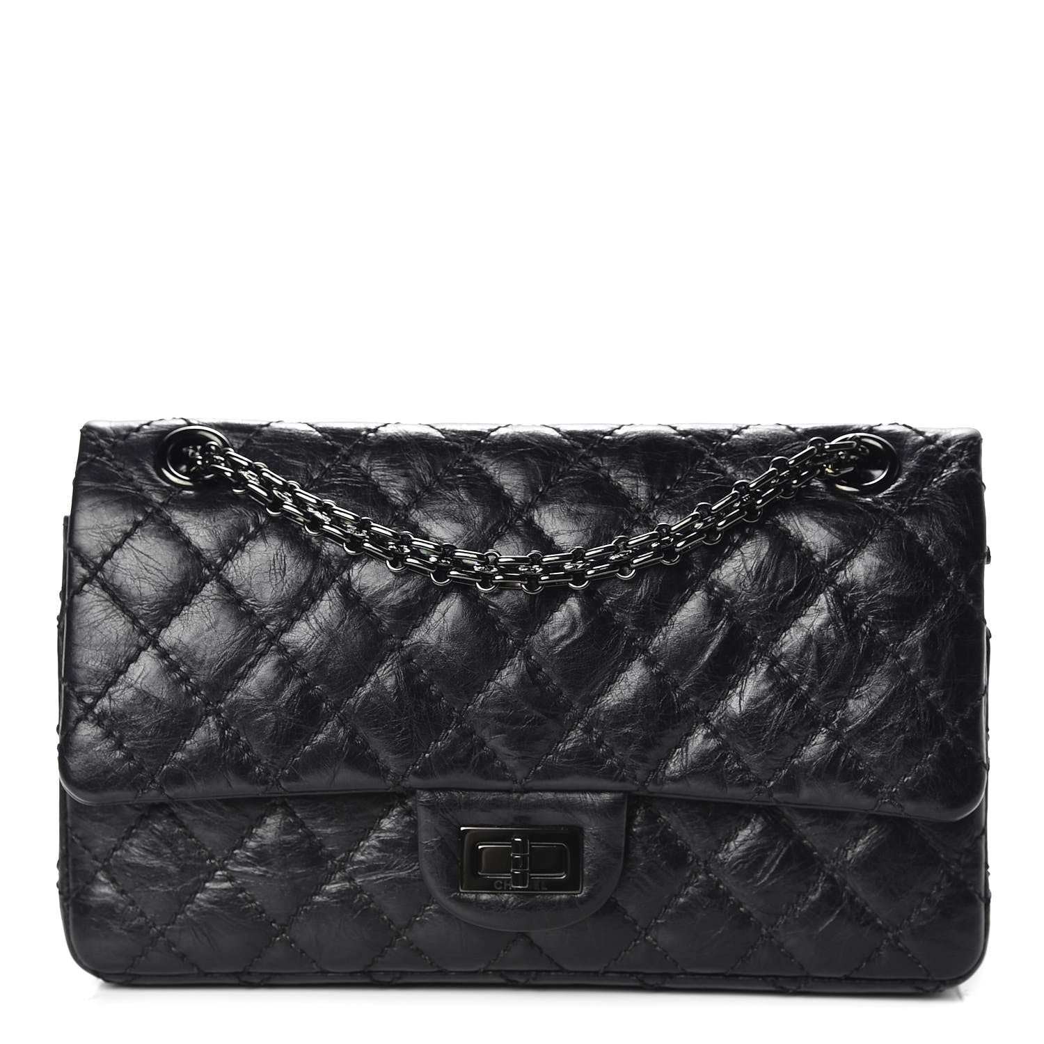 Chanel Aged Calfskin Quilted 2.55 Reissue 225 Flap So Black 1 of 10