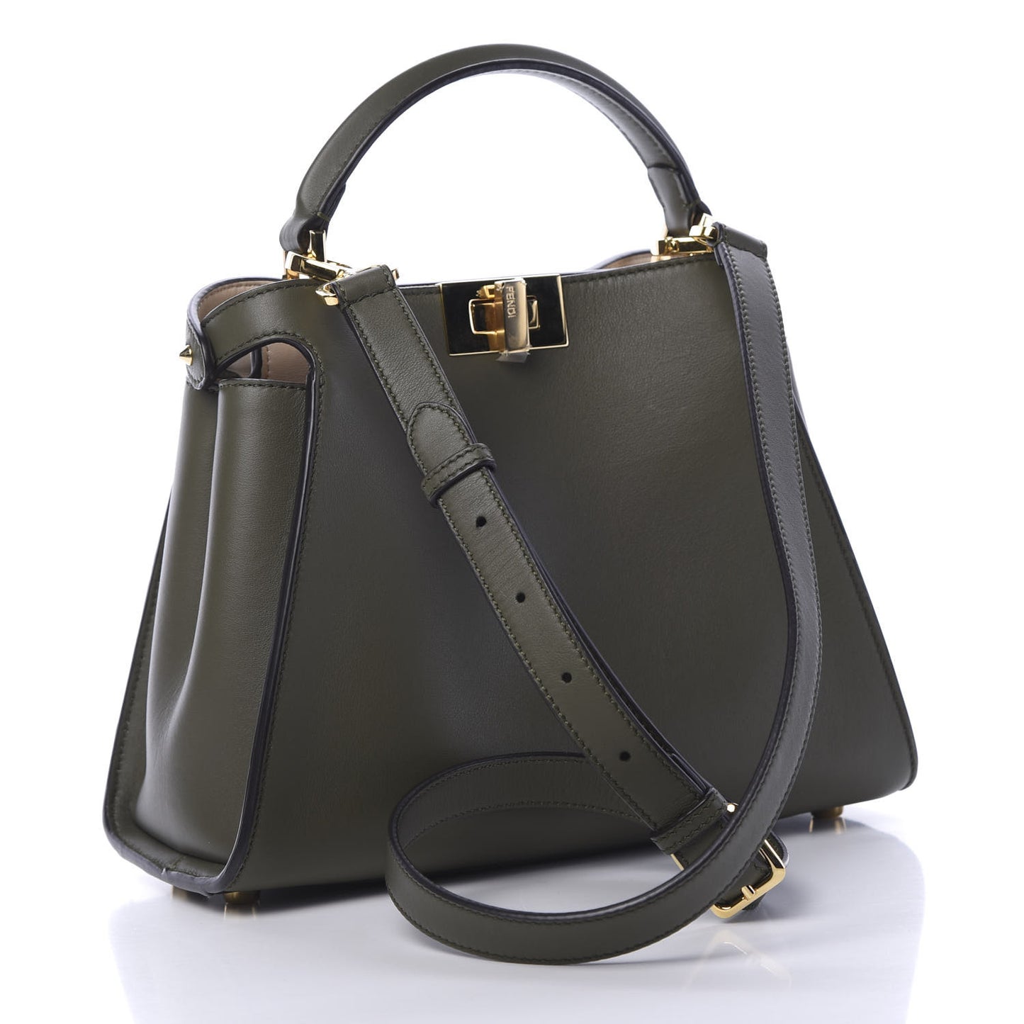 Vitello Tahiti Burro Medium Peekaboo Iconic Essentially Satchel Asparago Camelia