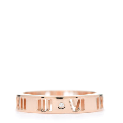 Tiffany 18K Rose Gold Diamond Atlas Pierced Ring 50 5.25 3 of 5