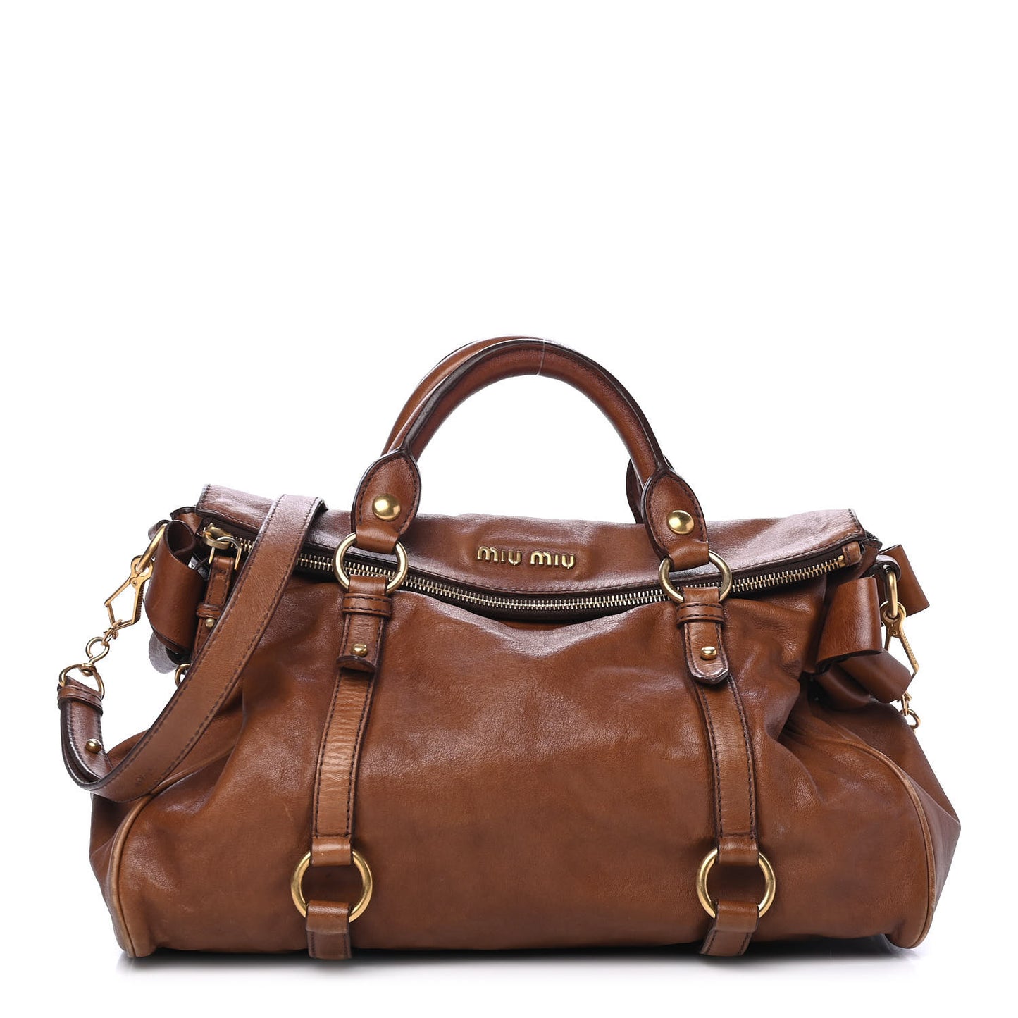 Vitello Lux Bow Bag Brown