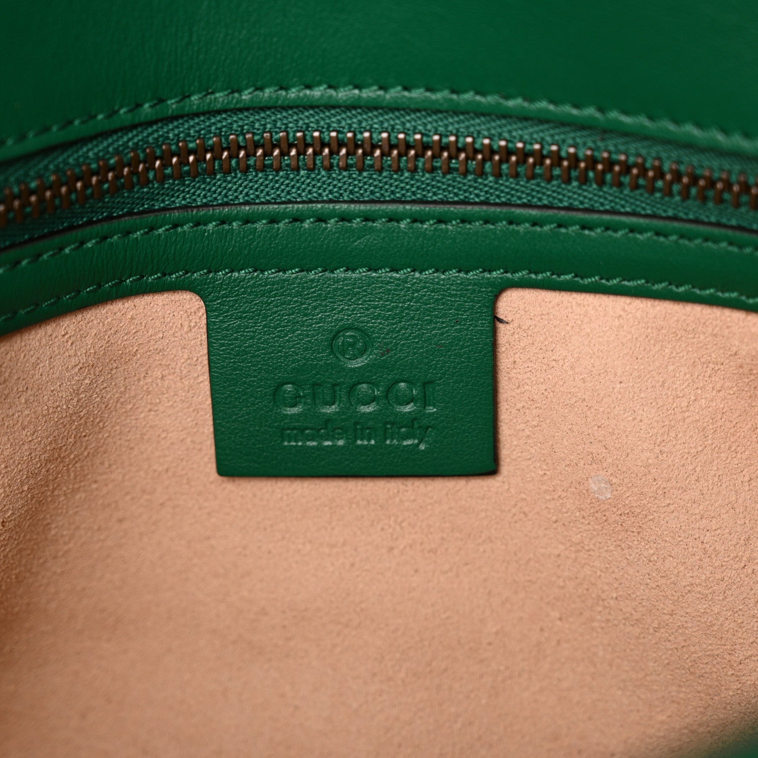 Gucci Calfskin Matelasse Small GG Marmont Shoulder Bag Emerald Green 6 of 12