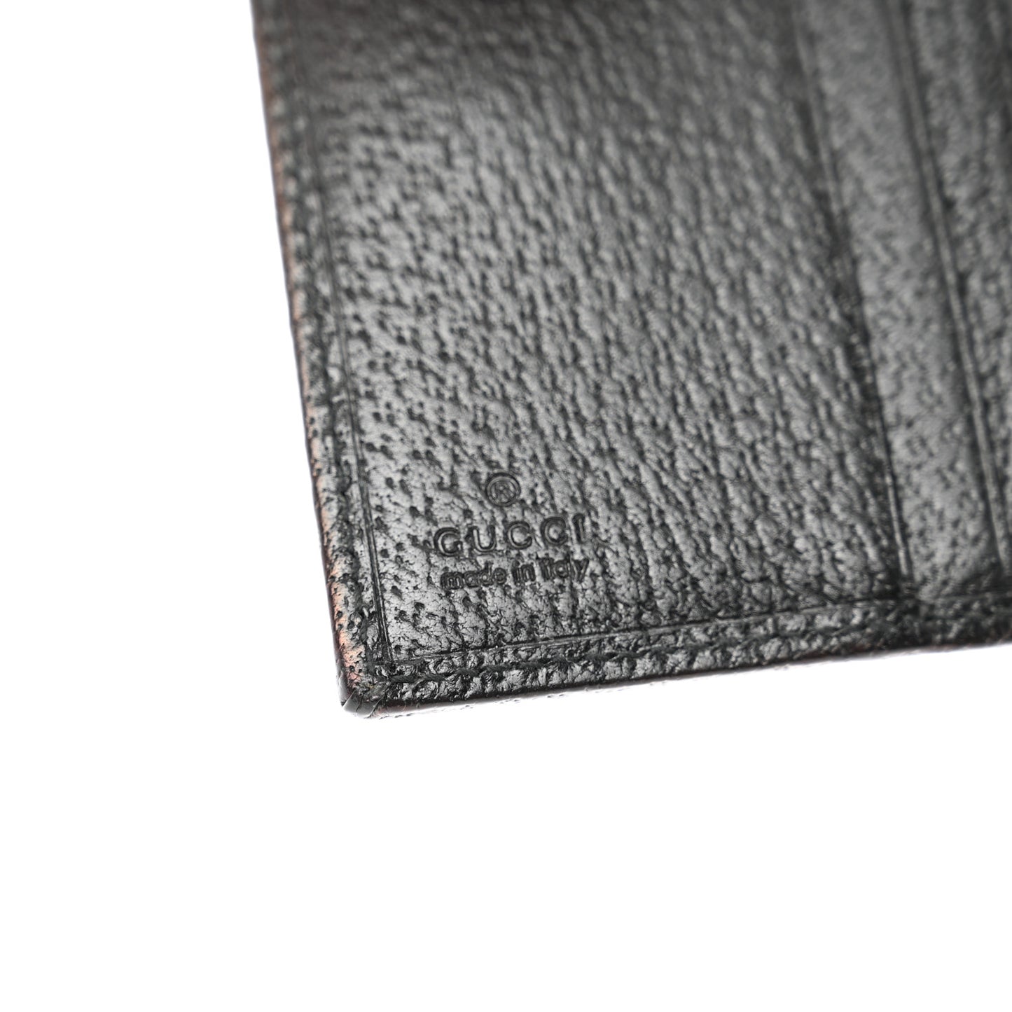 Monogram Textured Calfskin Metal Bar French Flap Wallet Black