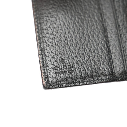 Gucci Monogram Textured Calfskin Metal Bar French Flap Wallet Black 7 of 10
