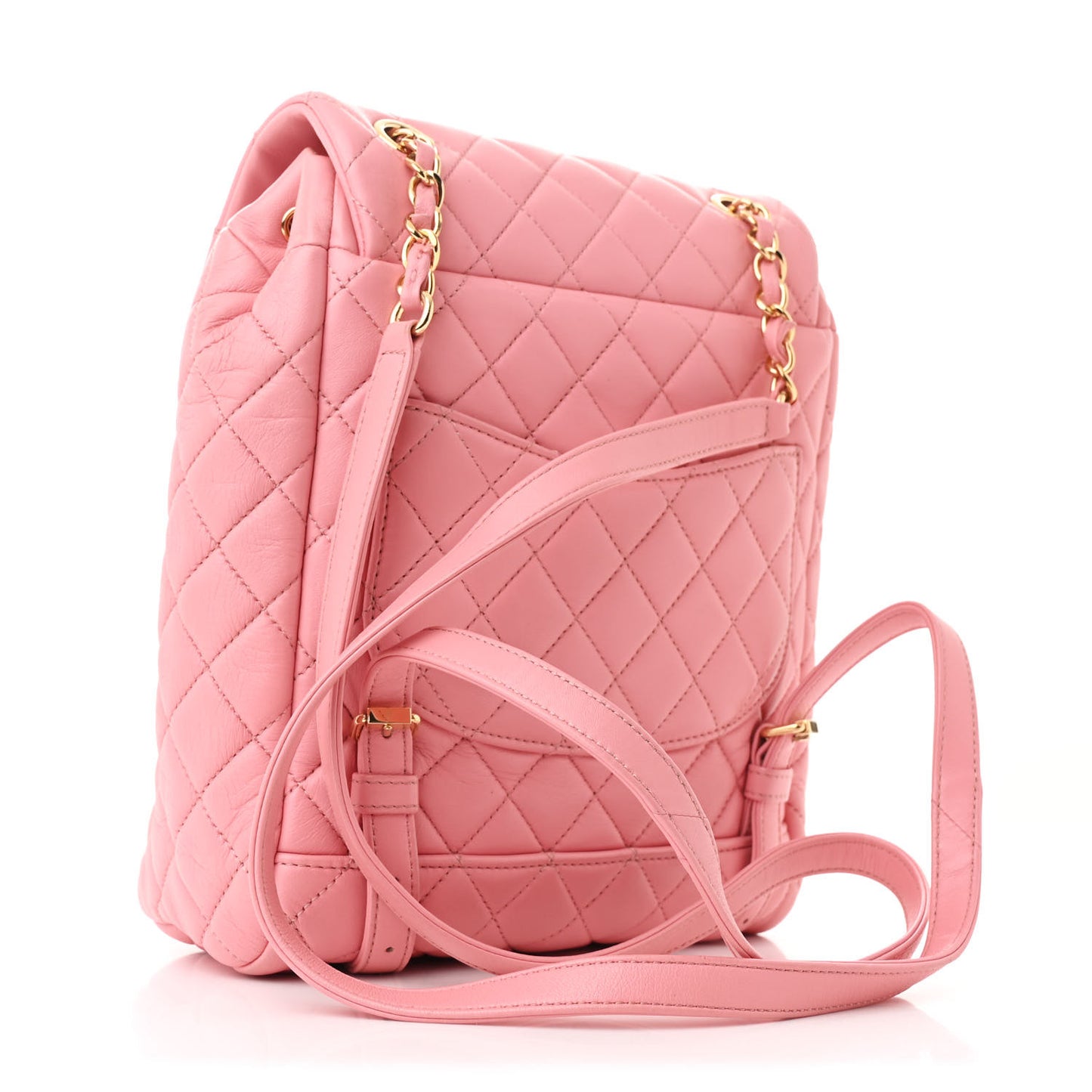 Lambskin Quilted Small Urban Spirit Backpack Pink