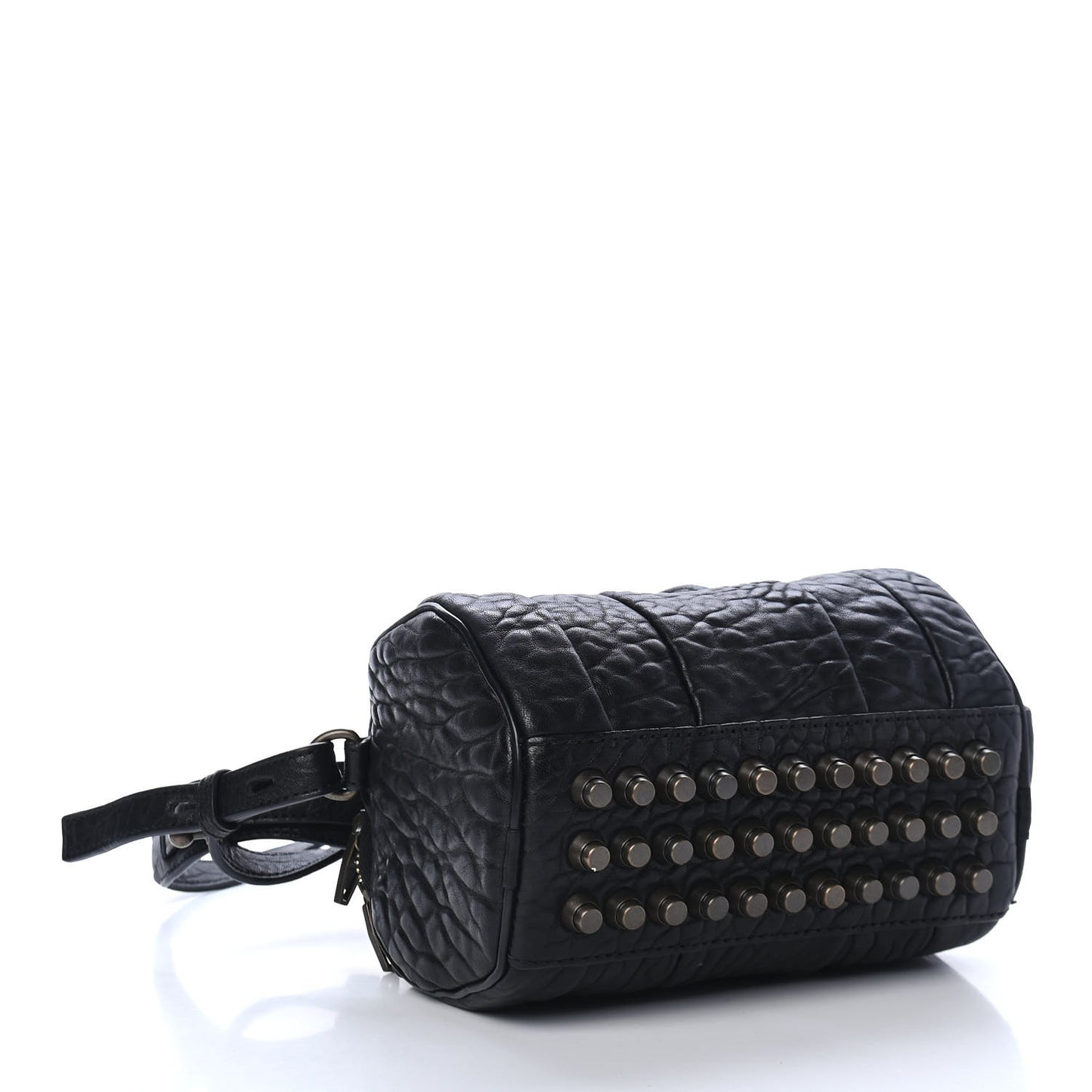 Pebbled Lambskin Mini Rockie Black Antique Brass Hardware