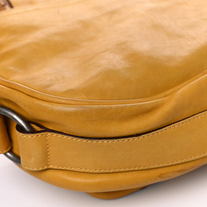 Christian Dior Calfskin Medium Gaucho Double Saddle Bag Yellow 10 of 26