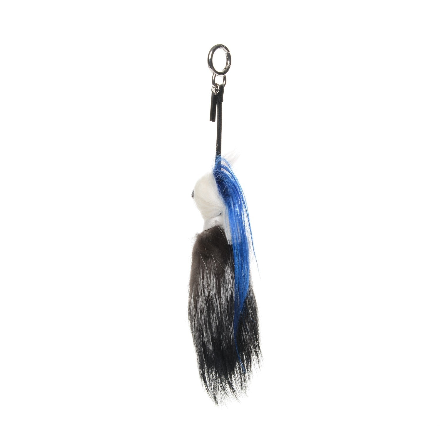 Fendi Mink Fox Goat Fur Mini Karlito Bag Charm Blue 3 of 4