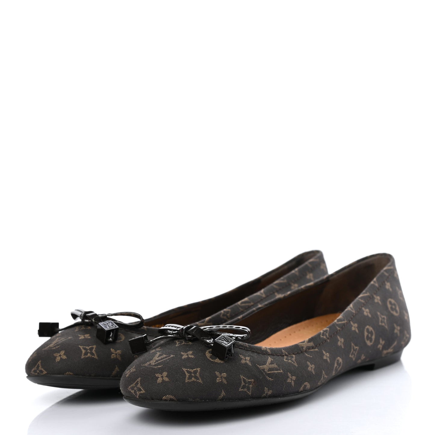 Mini Monogram Debbie Ballerina Flats 37.5 Fusain