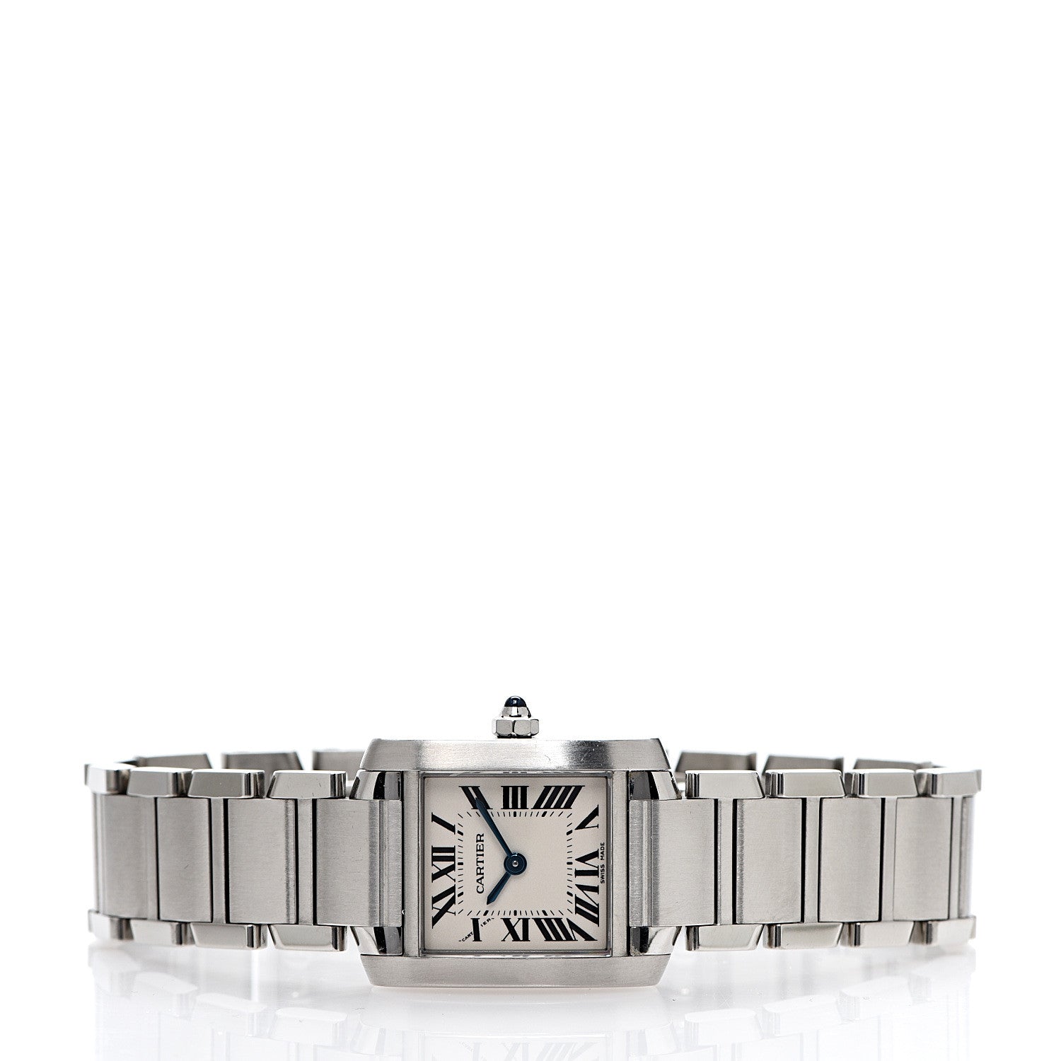Cartier Stainless Steel 20mm Tank Francaise Quartz Watch 2 of 8
