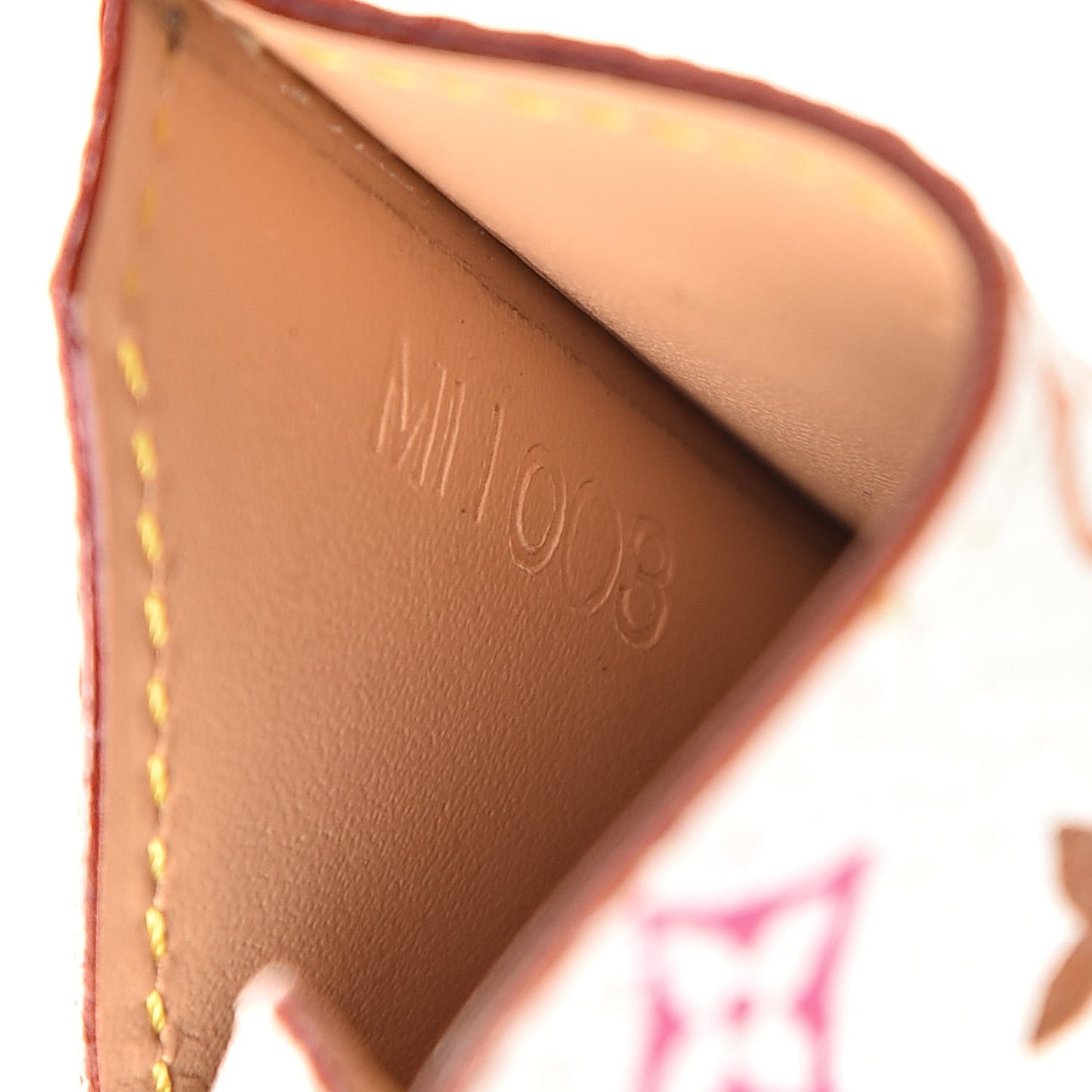 Monogram Multicolor Mirror and Case Pouch White