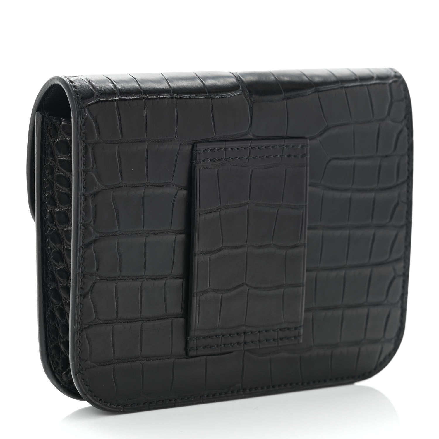 Hermes Matte Alligator Constance Slim Wallet Black 5 of 10