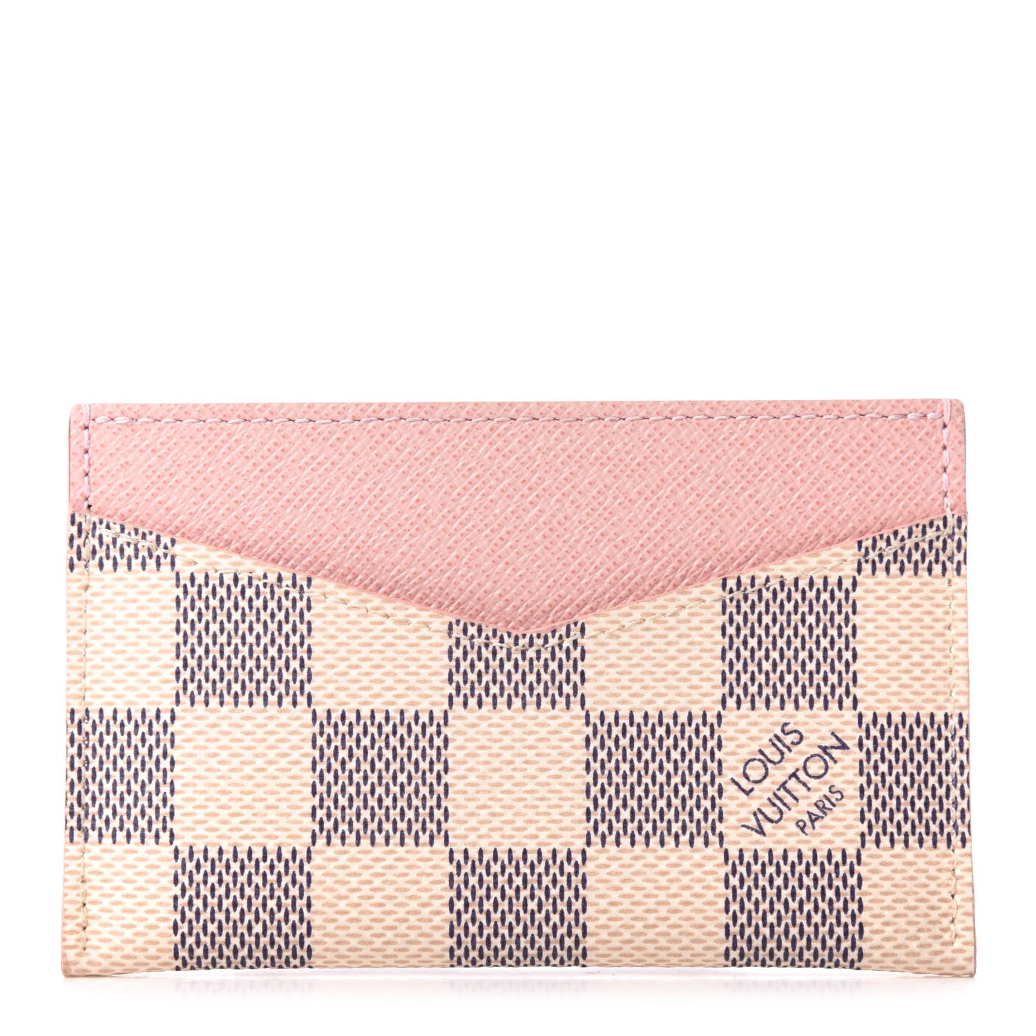 Louis Vuitton Damier Azur Daily Card Holder Rose Ballerine 1 of 6