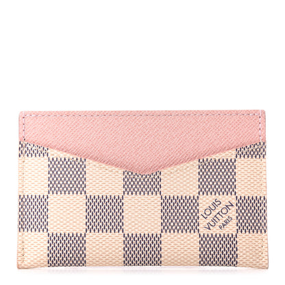 Louis Vuitton Damier Azur Daily Card Holder Rose Ballerine 1 of 6
