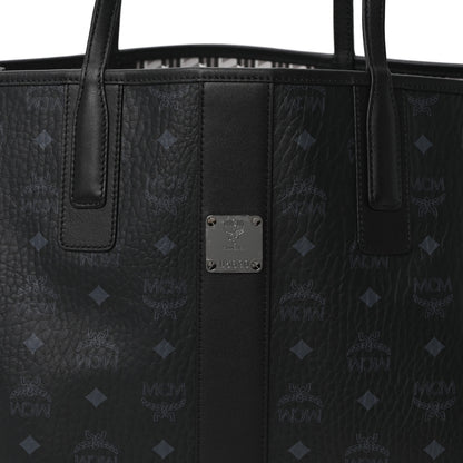 MCM Visetos Large Liz Reversible Shopper Tote Black 8 of 10