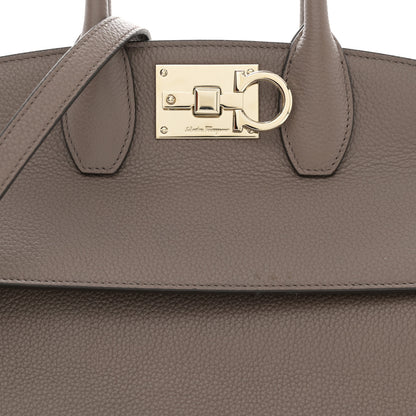 Salvatore Ferragamo Calfskin The Studio Bag Caraway Seed 8 of 12