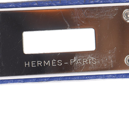 Hermes Taurillon Clemence Shoulder Kelly 40 Bleu Electrique 18 of 32