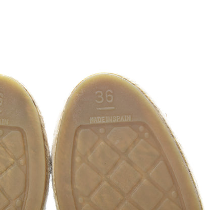 Chanel Lambskin Grosgrain Printed Espadrilles 36 Multicolor Black 6 of 10