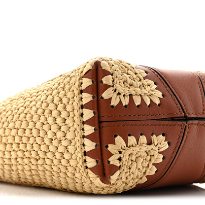 Chloe Raffia Calfskin Small Spin Tote Clay Brown 9 of 11
