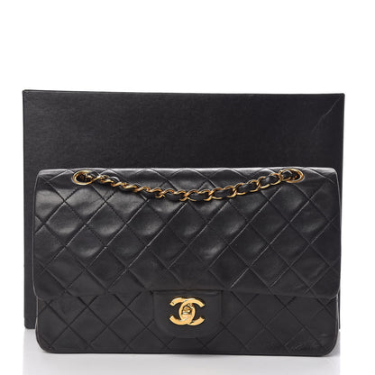 Chanel Lambskin Quilted Medium Double Flap Black 12 of 12