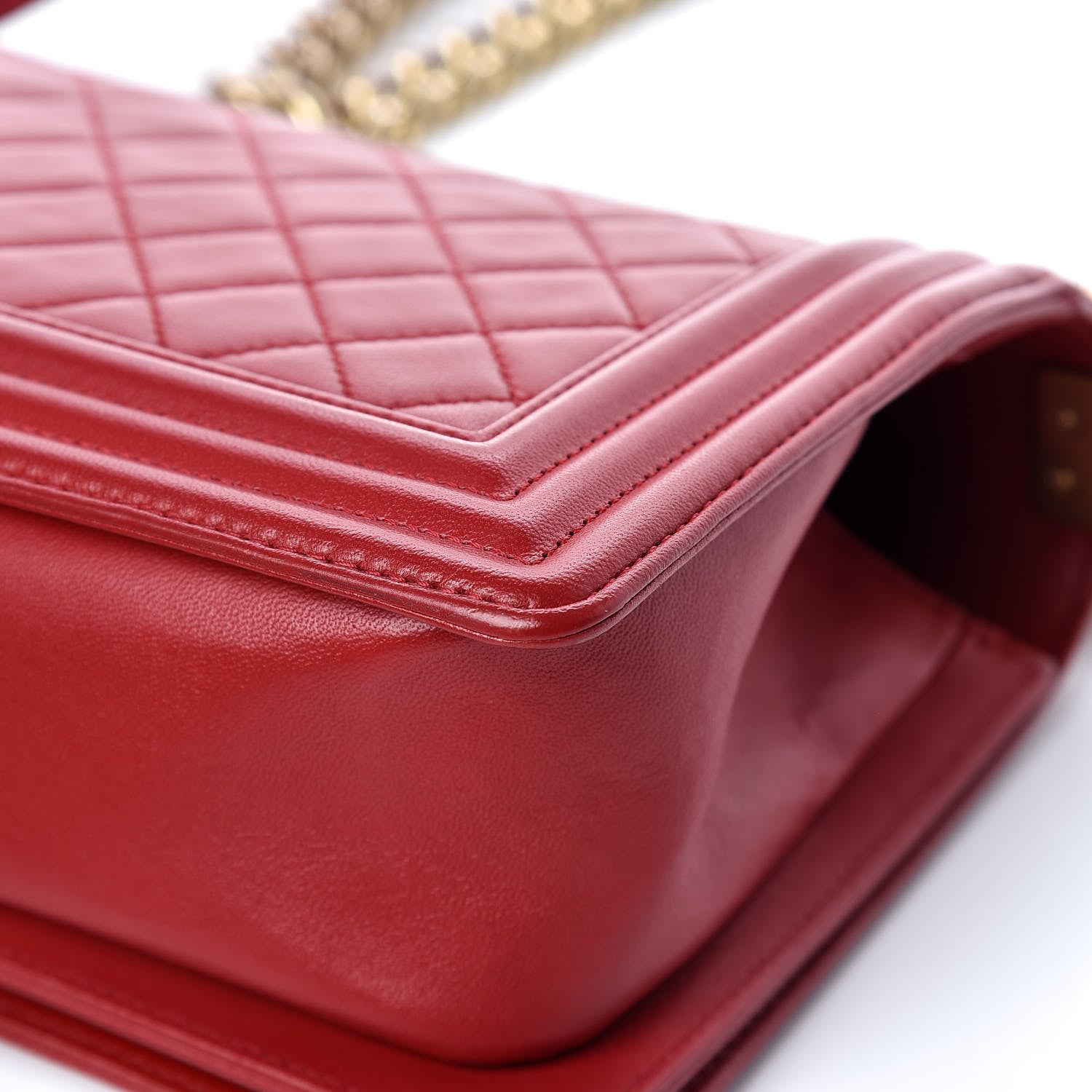 Chanel Lambskin Quilted Medium Boy Flap Red 12 of 13