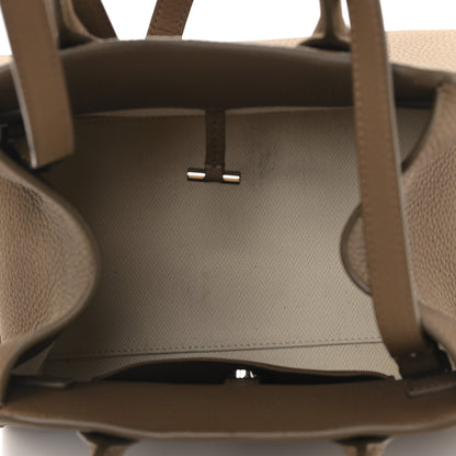 The Row Grained Calfskin Soft Margaux 10 Bag Dark Taupe 5 of 8