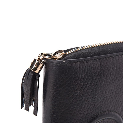 Gucci Pebbled Calfskin Medium Soho Zip Around Wallet Black 9 of 13