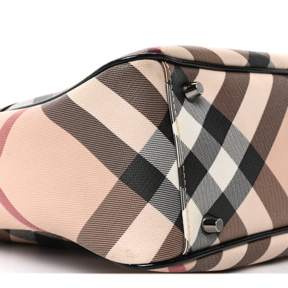 Burberry Supernova Check Patent Small Emmy Tote Black 9 of 10