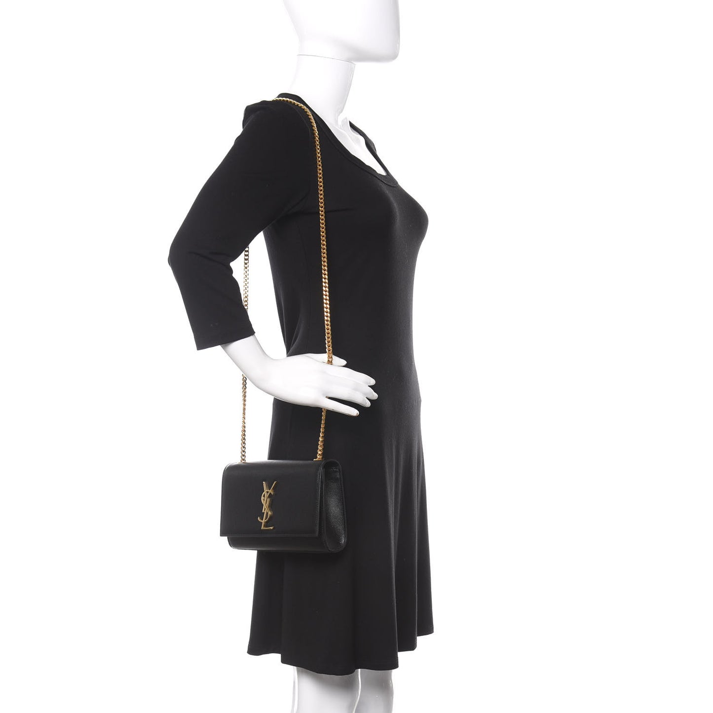Grain De Poudre Small Monogram Kate Satchel Black