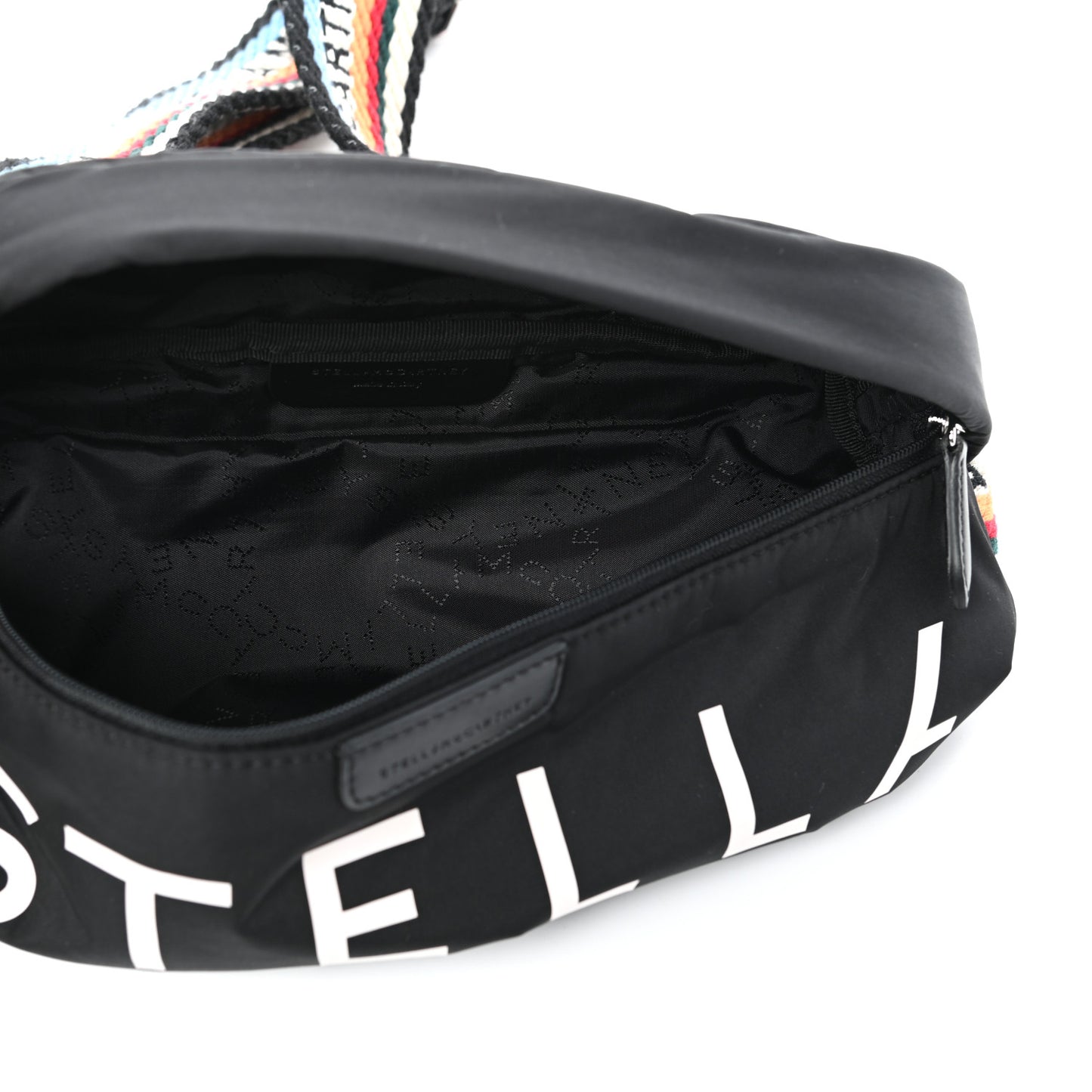 Eco Padded Nylon Logo Falabella Bum Bag Black Multicolor
