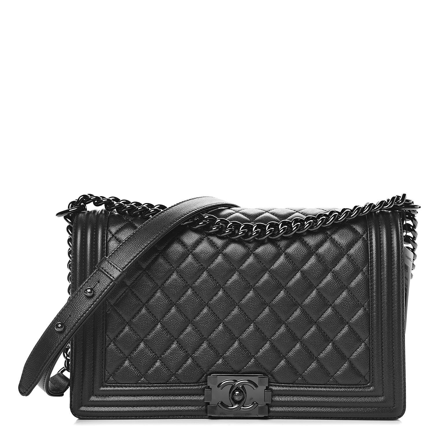 Chanel Caviar Quilted New Medium Boy Flap So Black 1 of 9