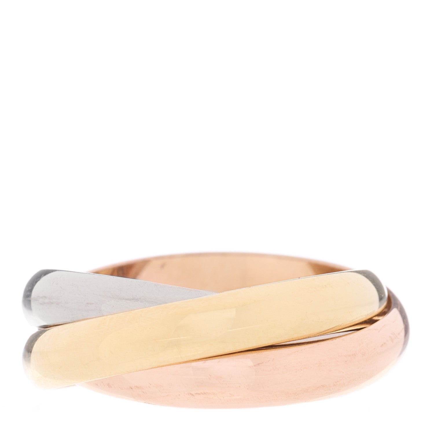 Cartier 18K Pink Yellow White Gold Classic Trinity Ring 56 7.5 3 of 4