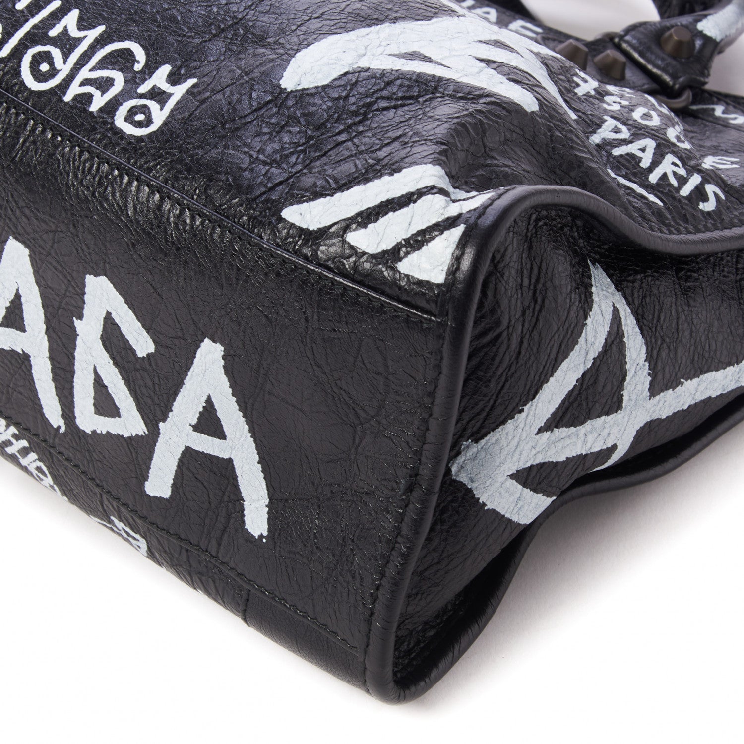 Balenciaga Agneau Arena Graffiti All Over Classic Hardware City Black White 5 of 9