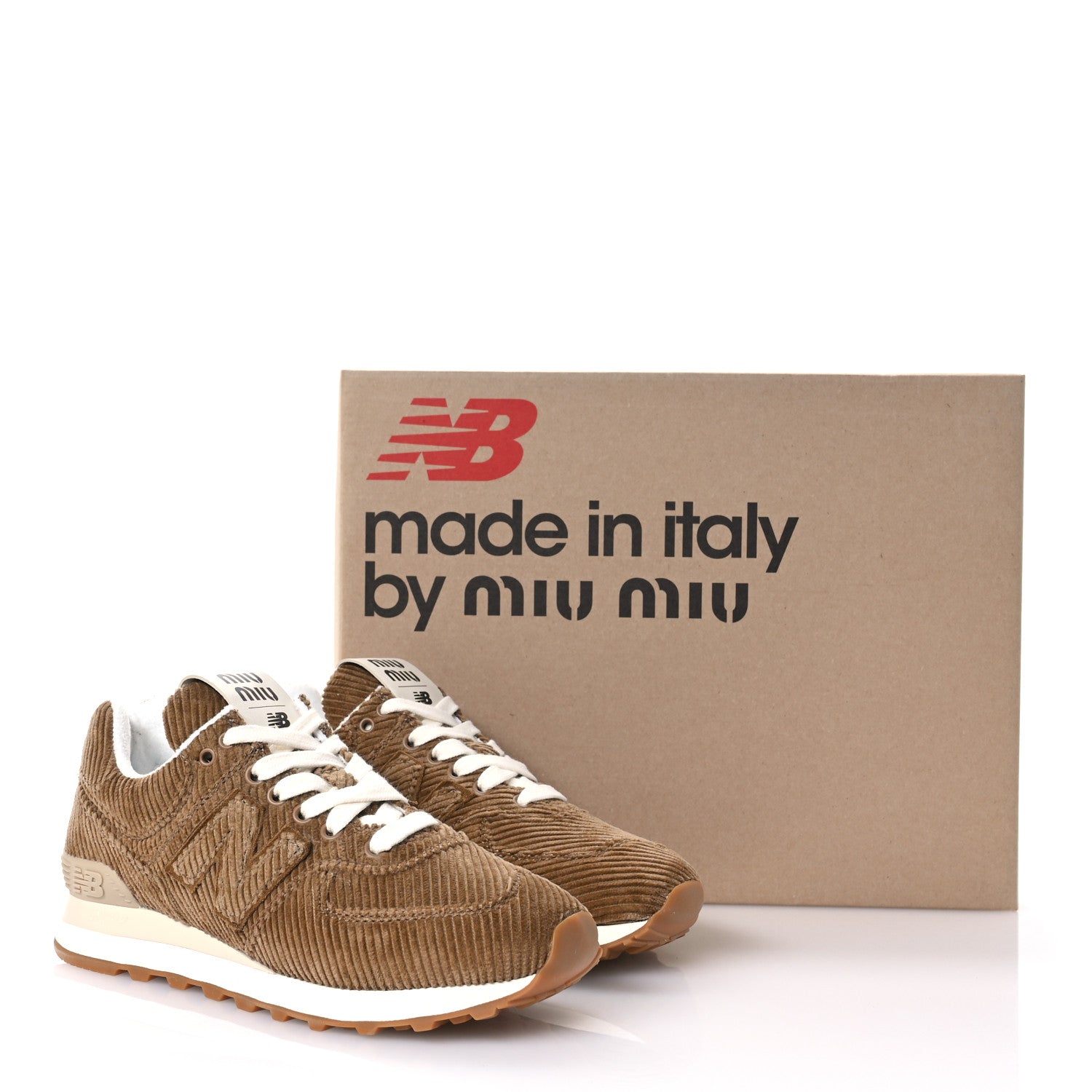 Miu Miu X NEW BALANCE Velvet Corduroy 574 Sneakers 35.5 Cannella 8 of 8