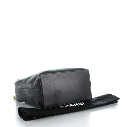 Chanel Calfskin Quilted Small On My Shoulder Drawstring Bag Black 4 of 8