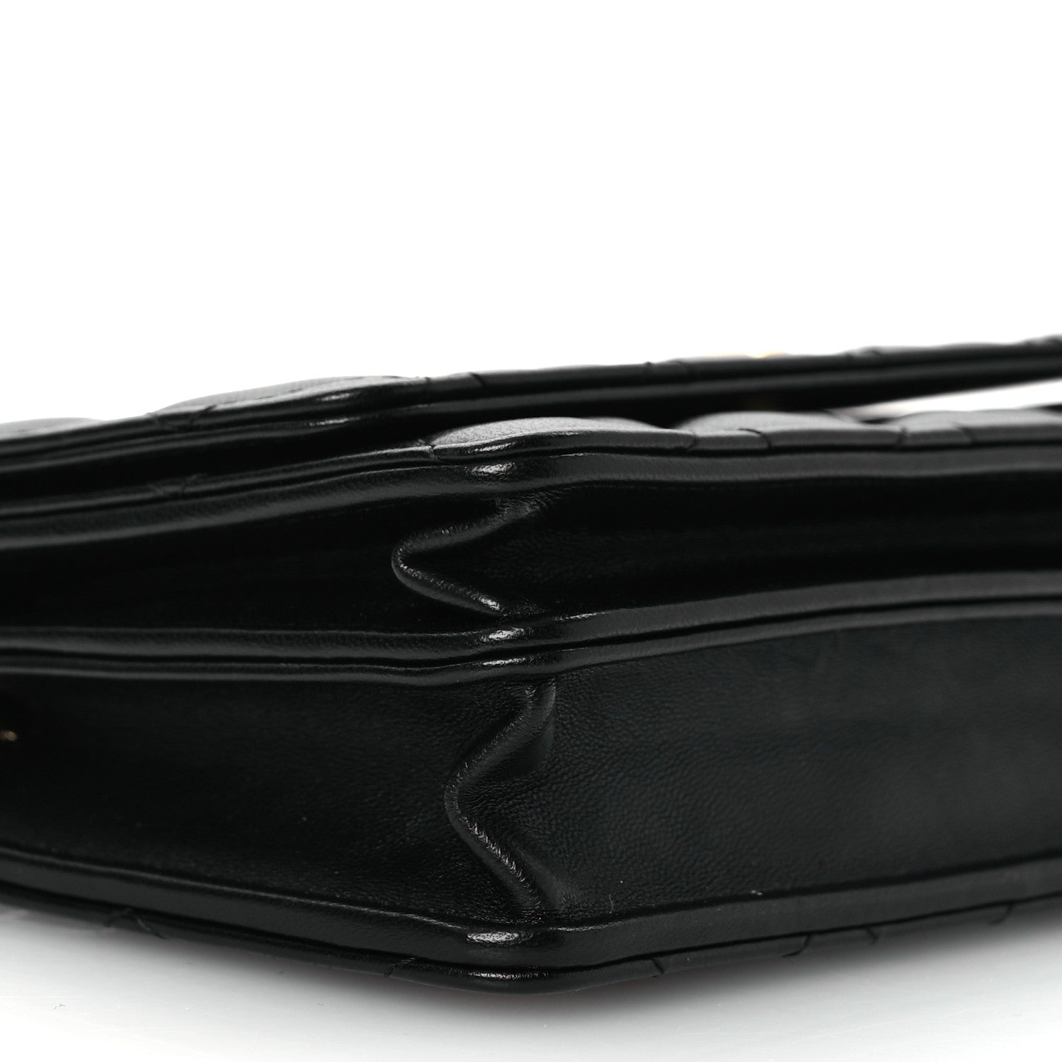 Chanel Lambskin Quilted CC Pearl Enamel Clutch on Chain WOC Black 10 of 13