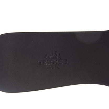 Hermes Rubber Aloha Sandals 39 Black 7 of 8