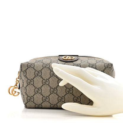 Gucci Soft GG Supreme Monogram Calfskin Medium Ophidia Cosmetic Case Beige Ebony New Acero 2 of 8