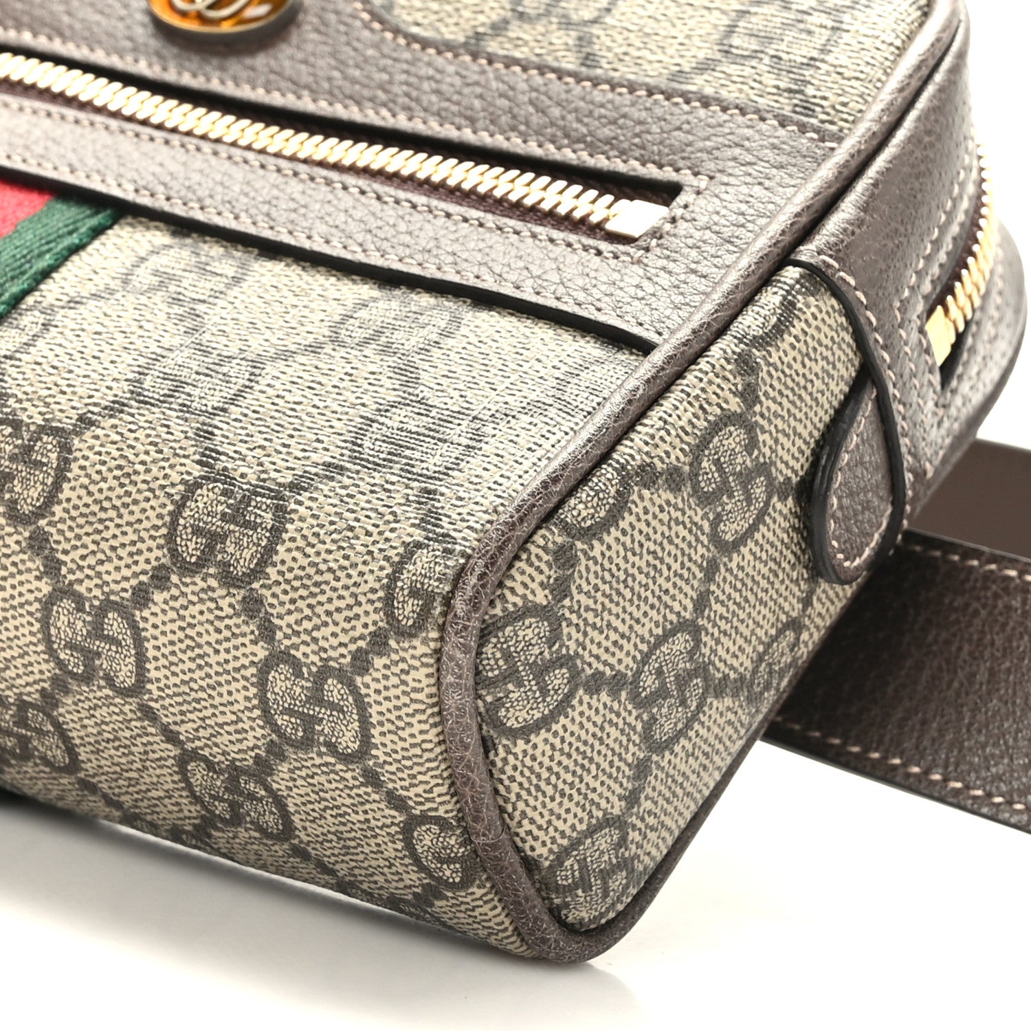Gucci GG Supreme Monogram Web Small Ophidia Belt Bag 85 34 Dark Brown 10 of 10