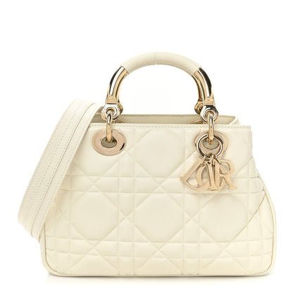 Christian Dior Calfskin Cannage Small The Lady 95.22 Ivory 1 of 14