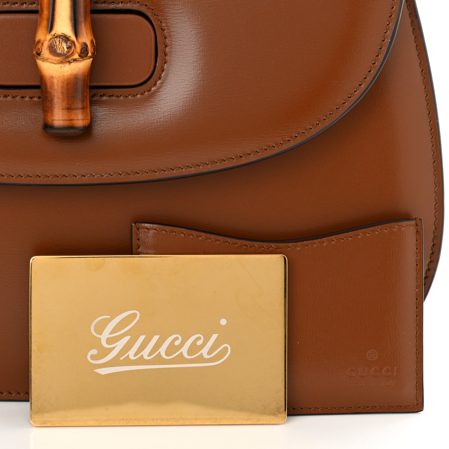 Gucci Boarded Dyana Lux Calfskin Web Medium Bamboo 1947 Top Handle Bag Brown 13 of 13