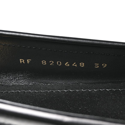 Saint Laurent Calfskin Penny Loafers 39 Black 8 of 9