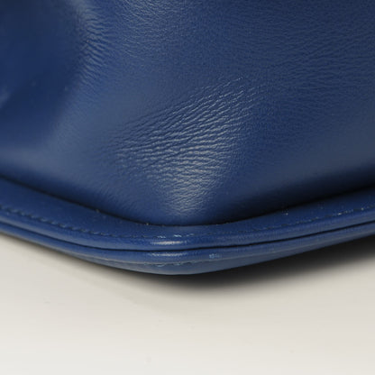 Chanel Calfskin Chevron Quilted Small Boy Flap Blue 10 of 13