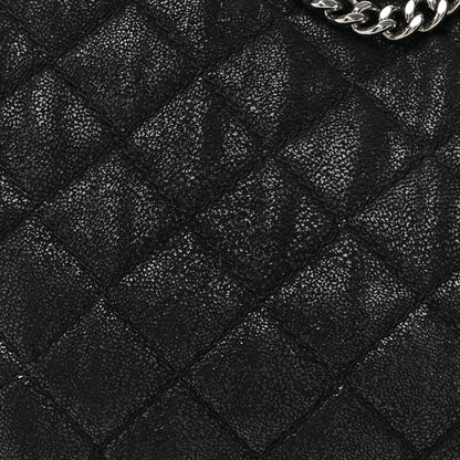 Stella McCartney Metallic Shaggy Deer Quilted Small Falabella Tote Black 7 of 9