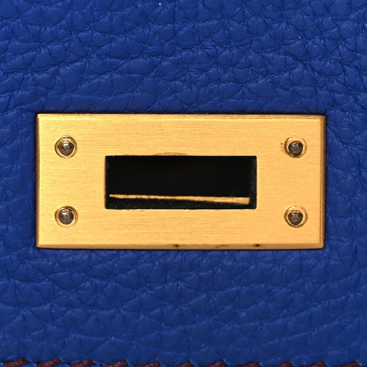 Togo Horseshoe Kelly Retourne 25 Bleu Electrique Bordeaux