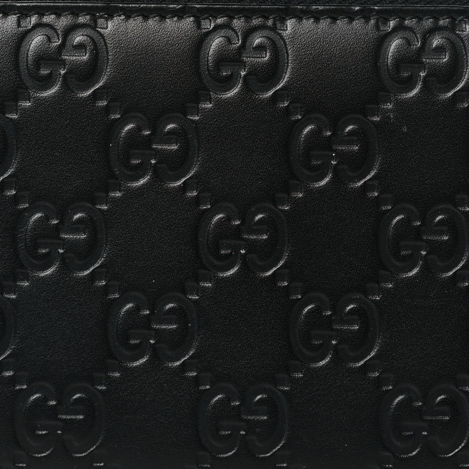 Gucci Guccissima Signature Zip Around Wallet Black 8 of 8