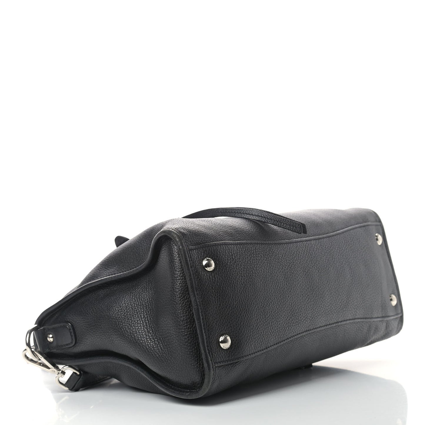 Vitello Daino Shopping Satchel Black