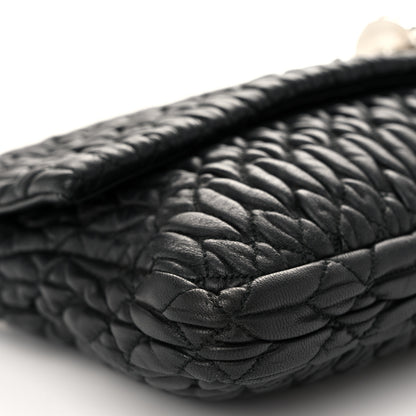 Miu Miu Nappa Matelasse Crystal Flap Clutch Black 10 of 12