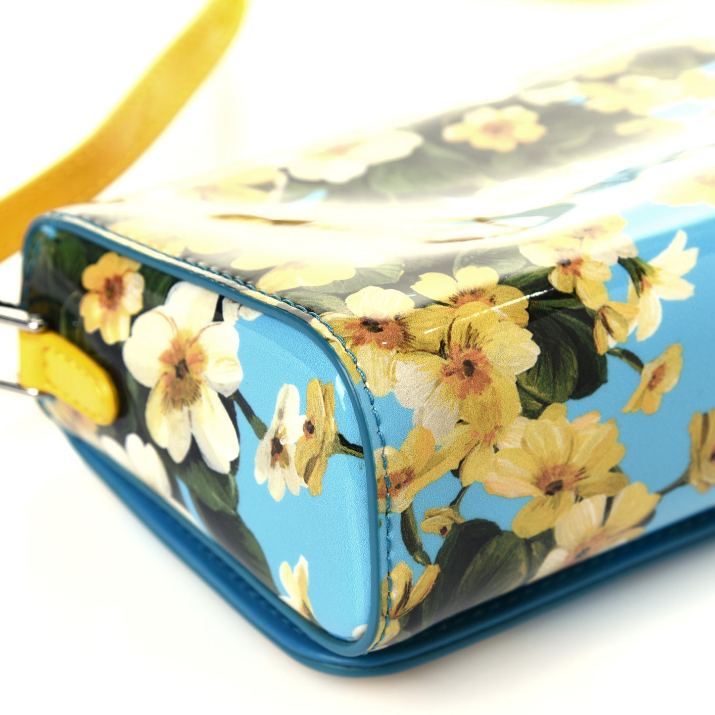 Patent Floral Print DG Girls Crossbody Blue